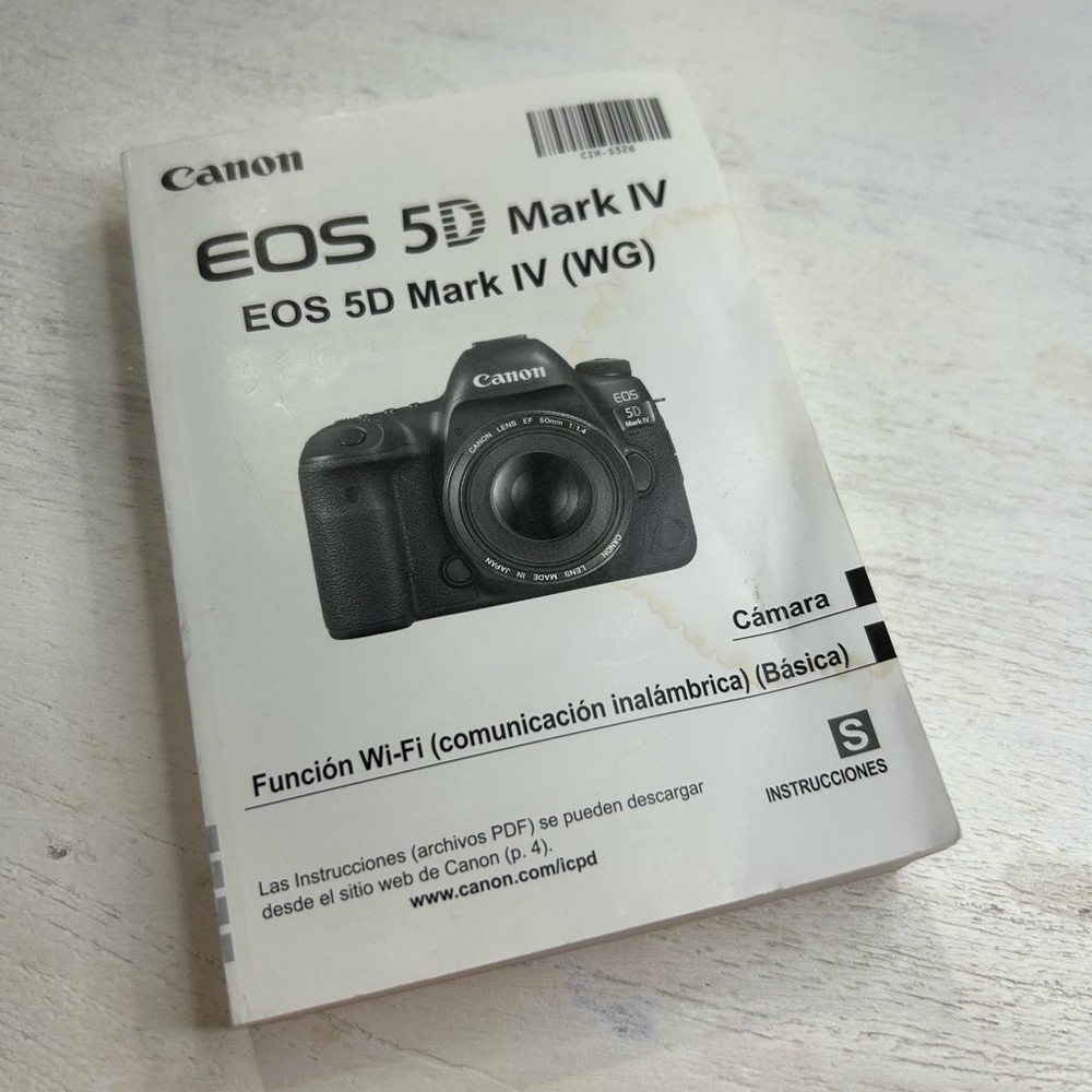 Original Owners Manual for Canon EOS 5D MARK IV (WG) Camera